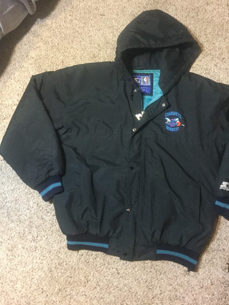 charlotte hornets starter jacket black
